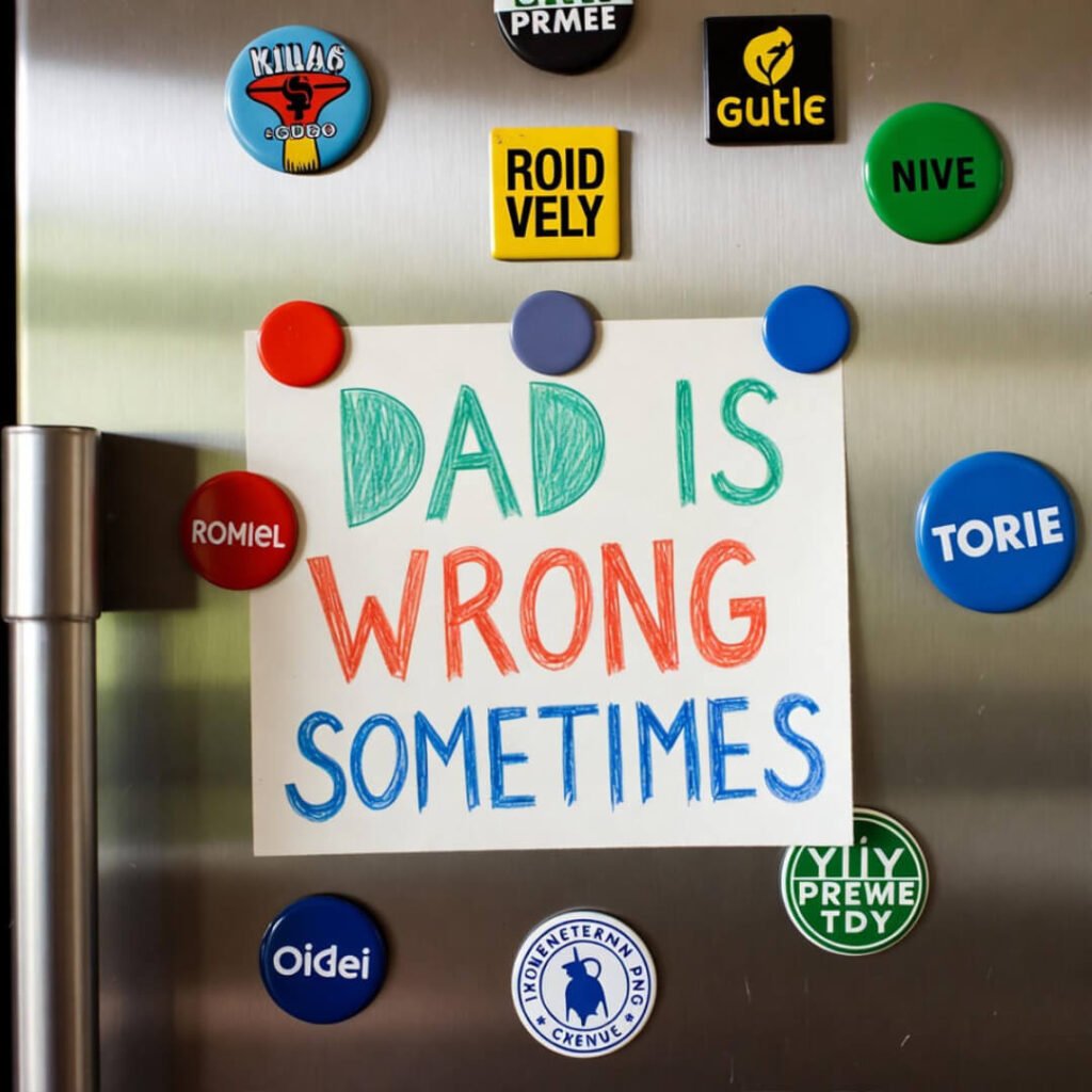 Crayon note: Dad wrong sometimes.