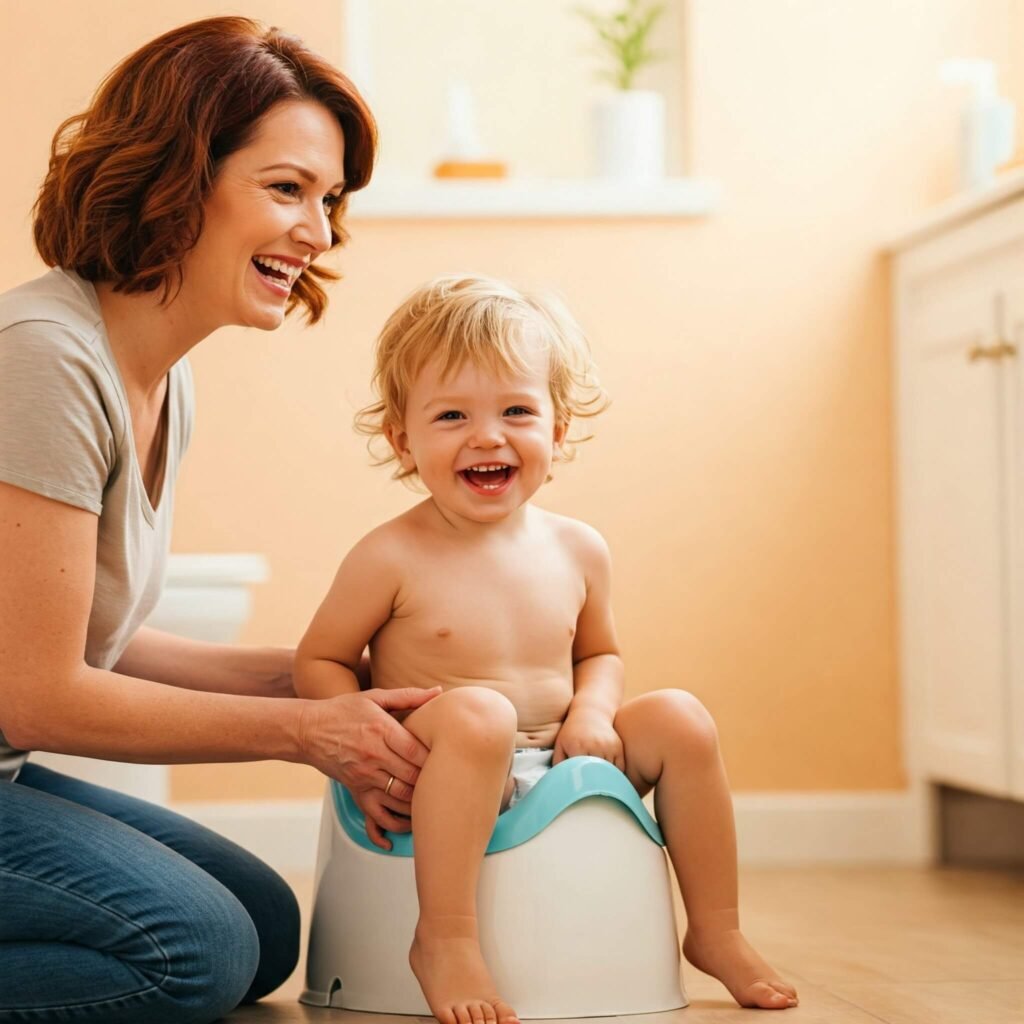 Happy Potty Training Toddler