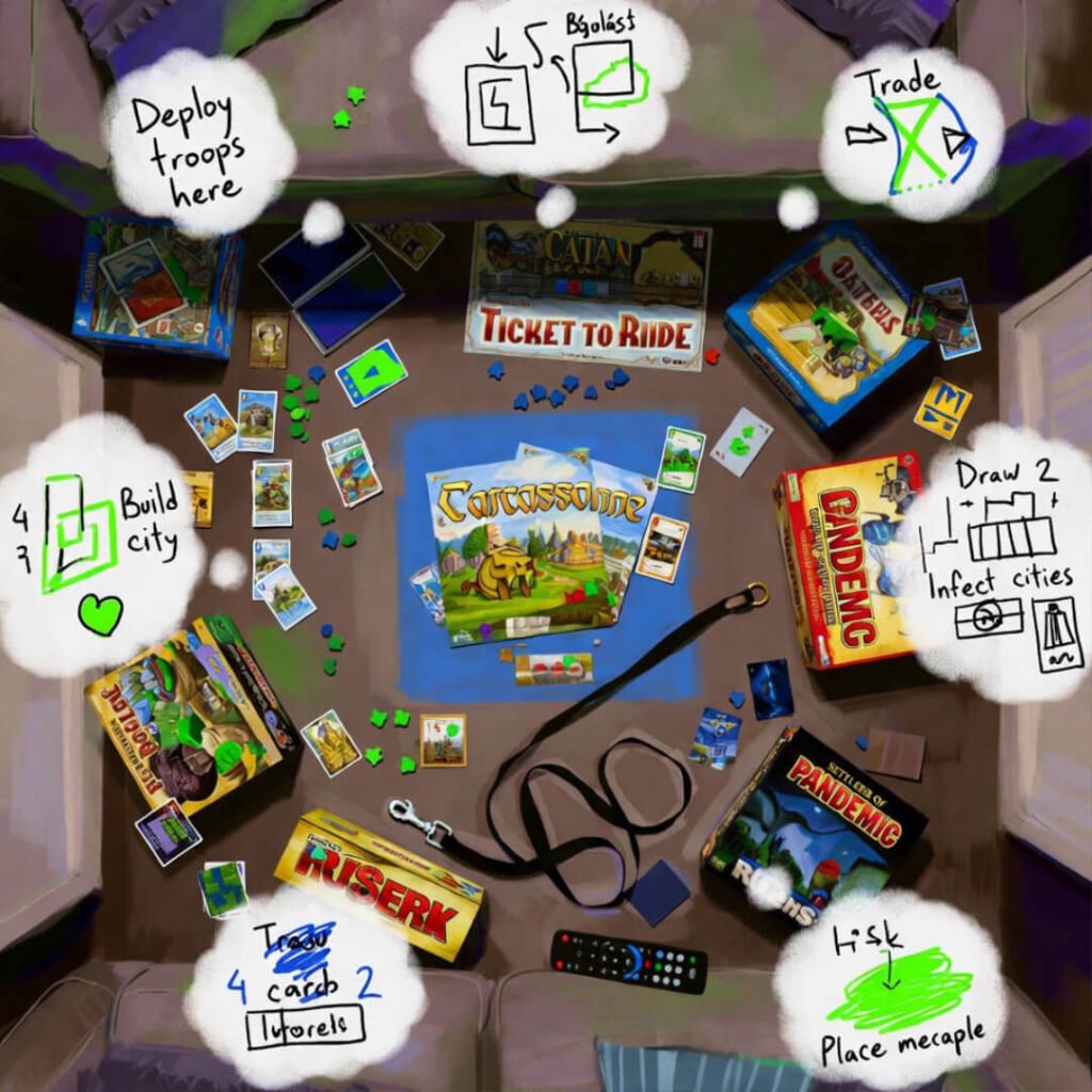 Post-game floor tangle disaster.