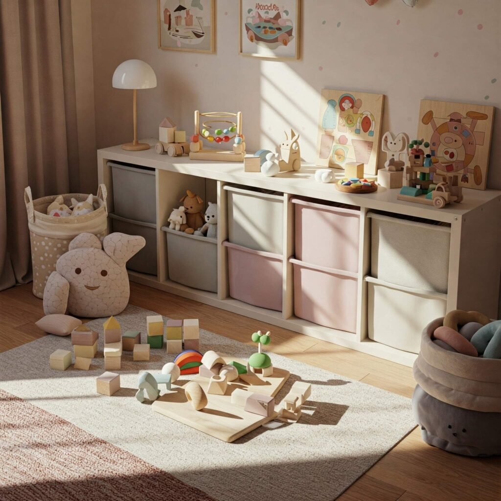 Cozy and organized children's playroom