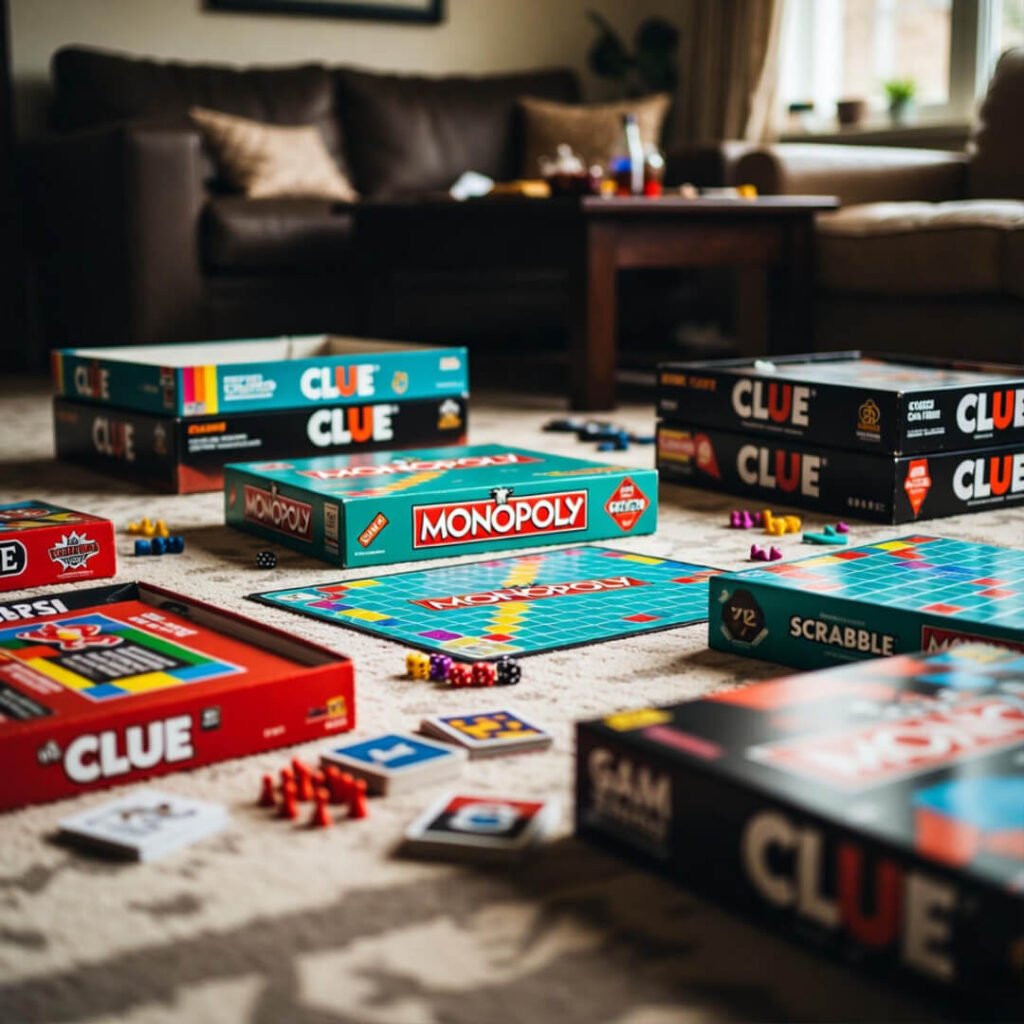 Messy but fun family traditions during game night from my own chaotic evenings